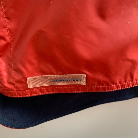 Vintage Ralph Lauren Red Solid Nylon Vest sz S EUC - Picture 3 of 6